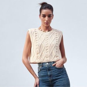 Zara Cable Knit Crop Tank